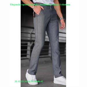 Eleganckie spodnie męskie z domieszką wiskozy i elastanu 31-42
