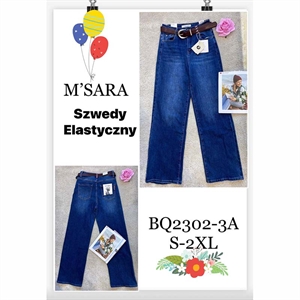 Jeansy szerokie nogawki M'sara  S-2XL