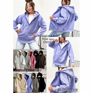 Bluza damska rozpinana na zamek z kapturem