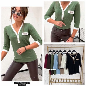 Bluzka damska z rękawem 3/4