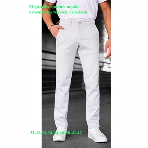 Eleganckie spodnie męskie z domieszką wiskozy i elastanu 31-42