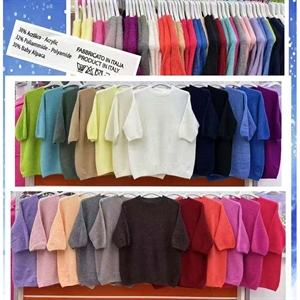 Sweter damski z krótkim rękawem - Produkt Włoski