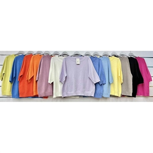 Sweter damski z krótkim rękawem - Produkt Włoski