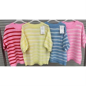 Sweter damski z krótkim rękawem - Produkt Włoski