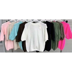 Sweter damski z krótkim rękawem - Produkt Włoski