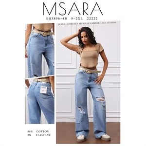 Jeansy szerokie nogawki M'sara  S-2XL