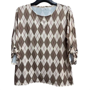 Bluzka damska z rękawem 3/4 (48-54) - Produkt Polski