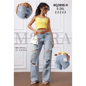 Jeansy szerokie nogawki M'sara  S-2XL