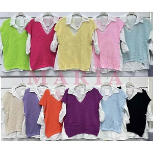 Sweter damski z dekoltem w serek