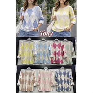 Bluzka dzianinowa damska - Produkt Włoski