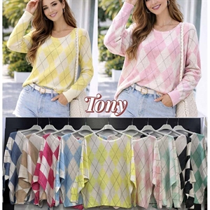 Bluzka dzianinowa damska - Produkt Włoski