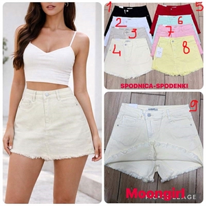 Szorty jeansowe imitujące spódnicę  34-42