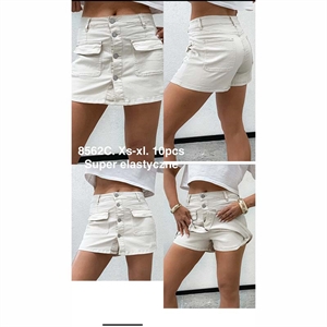 Szorty jeansowe imitujące spódnicę  XS-XL