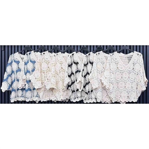 Ażurowy sweter damski - Produkt Włoski