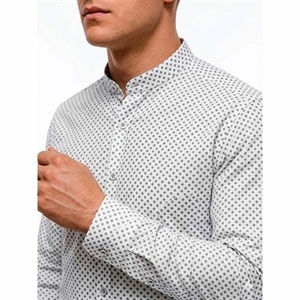 Koszula męska we wzór na stójce krój slim fit produkt Turecki  M-3XL lub S-3XL