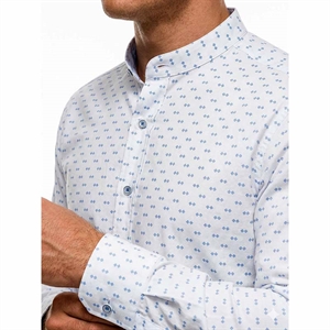 Koszula męska we wzór na stójce krój slim fit produkt Turecki  M-3XL lub S-3XL