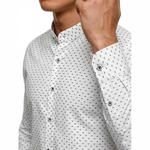 Koszula męska we wzór na stójce krój slim fit produkt Turecki  M-3XL lub S-3XL