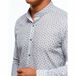 Koszula męska we wzór na stójce krój slim fit produkt Turecki  M-2XL