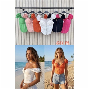 Bluzka crop top damski produkt Włoski