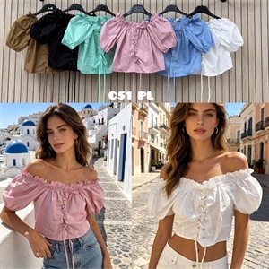 Bluzka crop top damski produkt Włoski