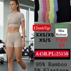 Krótkie legginsy damskie  2XS/XS-XS/S