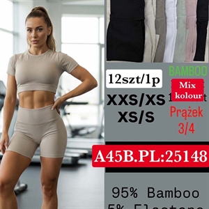 Krótkie legginsy damskie  2XS/XS-XS/S