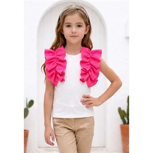 Bluzka dziewczęca prążek  4-14 lat