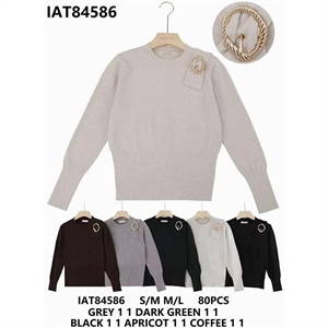 Sweter damski okrągły  S/M-M/L