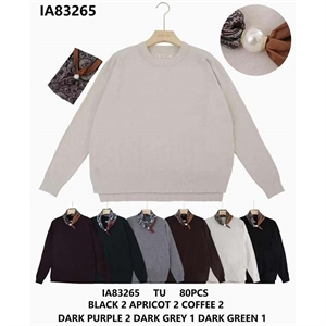 Sweter damski okrągły