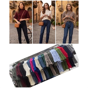 Sweter damski z golfem