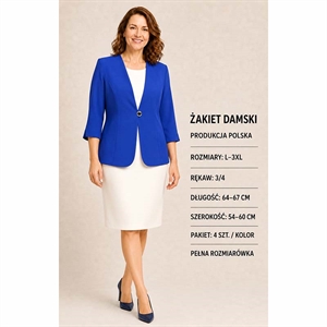 Marynarka damska z 3/4 rękawem produkt Polski  L-3XL