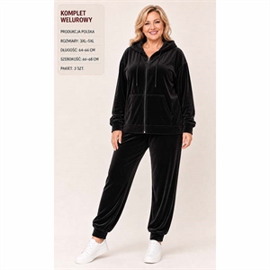 Komplet welurowy damski produkt Polski Big Size  3XL-5XL
