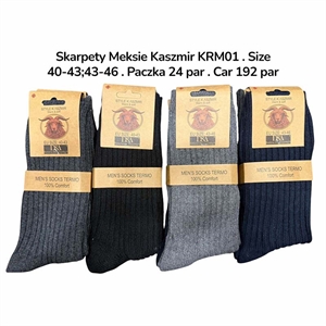 Skarpetki męskie kaszmir  40-43/43-46