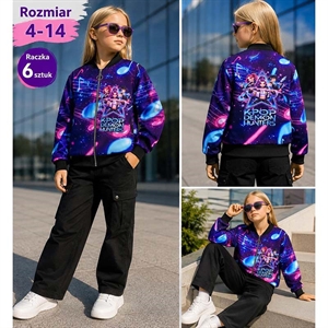 Bluza dziewczęca rozpinana na zamek  4-14 lat