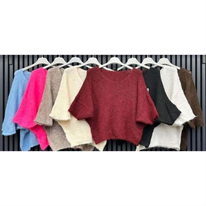 Sweter damski z krótkim rękawem