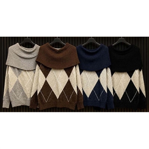 Sweter damski okrągły