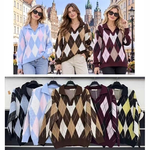 Sweter damski z kołnierzykiem