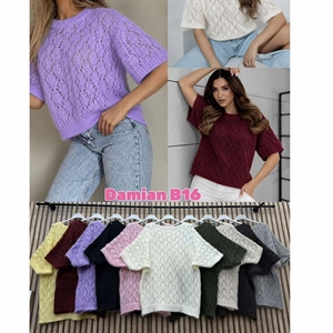 Sweter damski z krótkim rękawem