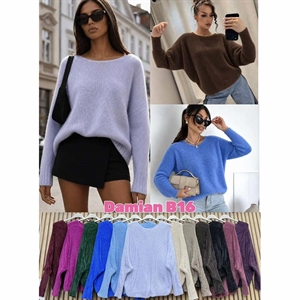 Sweter damski okrągły
