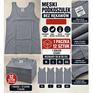 Podkoszulek męski bez rękawów  M-2XL