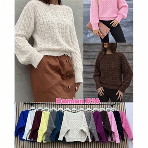 Sweter damski okrągły