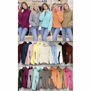 Sweter damski z golfem
