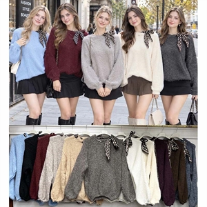 Sweter damski okrągły