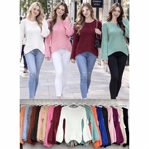 Sweter damski okrągły