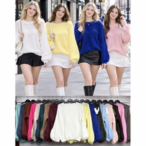 Sweter damski okrągły