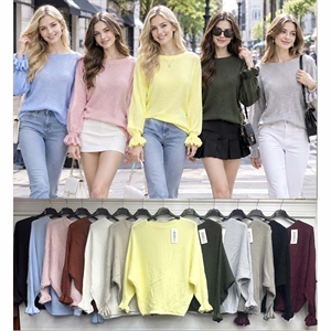 Sweter damski okrągły