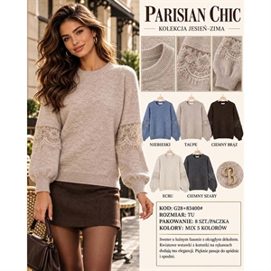 Sweter damski okrągły