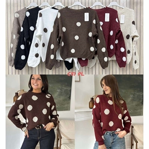 Sweter damski okrągły
