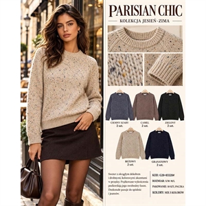Sweter damski okrągły  S/M-M/L