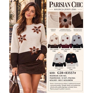 Sweter damski okrągły  S/M-M/L